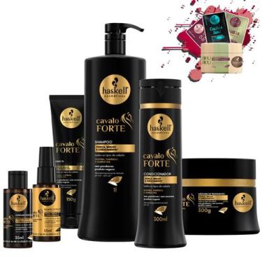 Imagem de Kit Haskell Cavalo Forte Sh 1L Cond Masc 300 6 Itens