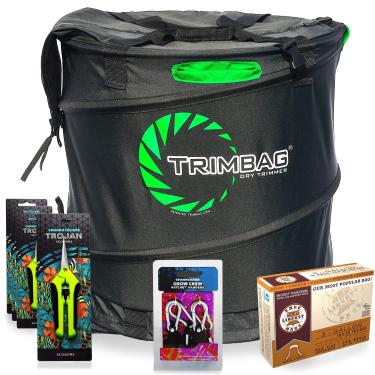 Imagem de Trimbag Kit premium completo de corte a seco com 4 tesouras de corte de cultura comum, 1 par de ganchos de catraca Grow Crew, pacote com 10 sacos de peru e acessórios (7 itens)