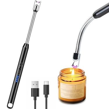 Imagem de Peaktrand Isqueiros elétricos de arco recarregáveis - USB de longo alcance para velas perfumadas, churrasqueira e acampamento - Design à prova de vento vela fogão a gás para cozinha acendedores de