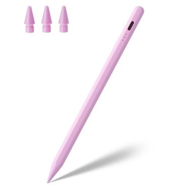 Imagem de Caneta Stylus para iPad A16 11ª 10ª 9ª 8ª 7ª 6ª geração, iPad Pro 12.9 11 33.0 cm M4, iPad Air M3 M2 5ª 4ª 3ª geração, iPad Mini A17 Pro 7 6 5, para Apple Pencil Alternative, Palm Rejection Purple