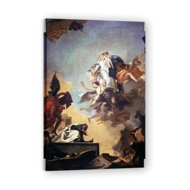 Imagem de Aparições Giovanni Battista Tiepolo Impressão em tela – Obra-prima rococó barroca, pintura escolar de Veneza, pintura a óleo decorativa para galeria doméstica 50 x 75 cm