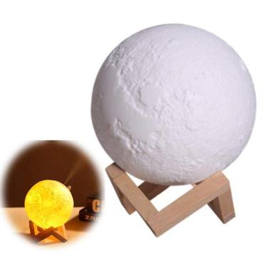 Imagem de Umidificador De Ar 3D Lua Lâmpada Difusor De Luz Aroma Óleo Essencial Usb
