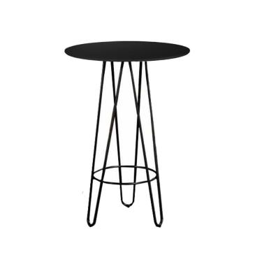 Imagem de Mesa Bistrô Dubai Preto Com Base Preto 60 Cm