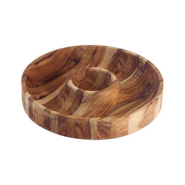 Imagem de Petisqueira Para Churrasco 2 Divisórias Tramontina 13608351 Madeira Natural