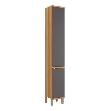 Imagem de Paneleiro Simples Com 2 Portas 100% Mdf Noruega Amêndoa-chumbo