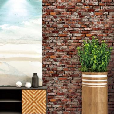 Imagem de Papel De Parede Essencial Tijolo Branco E Marrom Ess1063