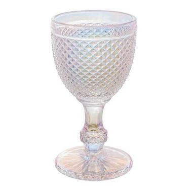 Imagem de Taça Para água De Vidro Wolff Bico De Jaca Rainbow 300ml Transparente