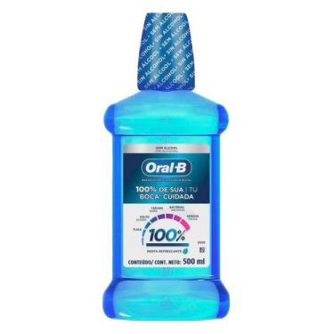 Imagem de Enxaguante Bucal Oral B-100% Da Sua Boca Cuidada 500ml - VENCIMENTO JU