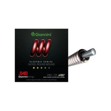 Imagem de Encordoamento giannini contra baixo geebrl5 leve niquel 040