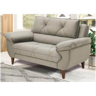 Imagem de Sofá 2 Lugares Suede Malbec Linoforte, Bege, 2 lugares