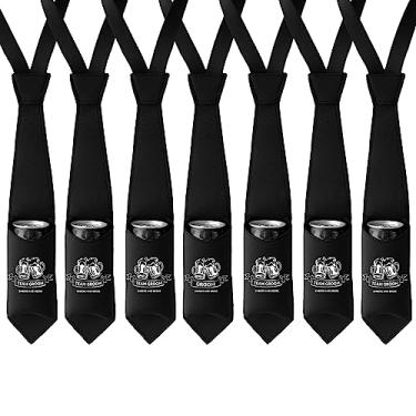 Imagem de PartyGifts&beyond Lembrancinhas Portáteis Engraçadas Para Padrinhos De Casamento, Gravata, Garrafa, Porta-Bebidas, Manga, Ideias Presentes Pedido Casamento (Cheers)