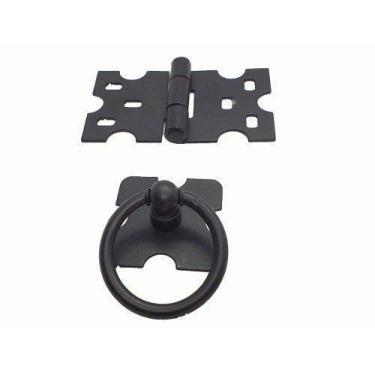 Imagem de Kit 50 Dobradiças Mexicana + 40 Puxadores Rustico Argola PZ-1063 - Tel