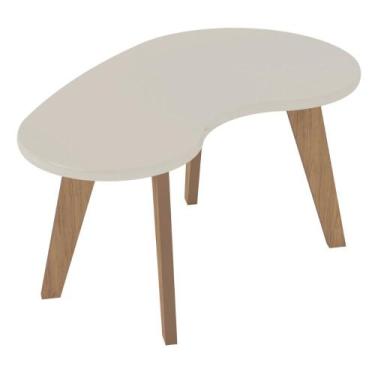 Imagem de Mesa de Centro Retrô Ibaiti Off White Carvalho - CASA H