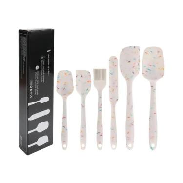 Imagem de Conjunto De Espátulas De Silicone De Grau Alimentício Antiaderente 6 P