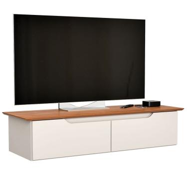 Imagem de Rack Aparador Suspenso Flex Com 2 Portas Flop Off White/freijó