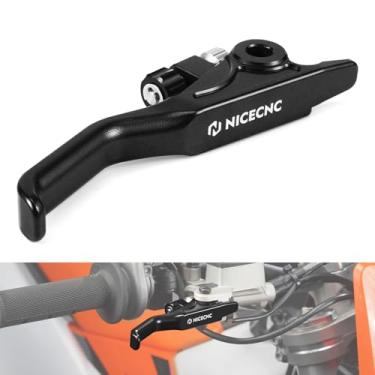 Imagem de NICECNC Alavanca de freio preta Shorty compatível com KTM 125-450 XC/SX/XCF/SXF 2014-2025, compatível com Husqvarna 125-501 TE/TC/FE/FC 2014-2015, CNC de alumínio billet, consulte o ajuste