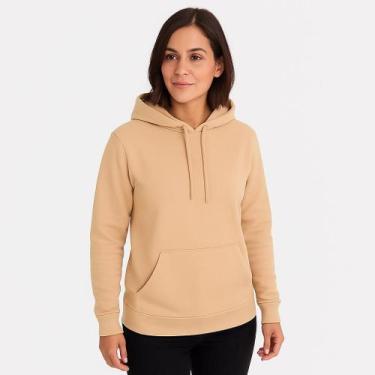 Imagem de Moletom Feminino Confortável Com Capuz Blusa De Frio Algodão - M. R. N