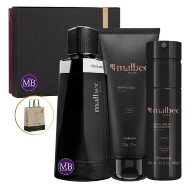 Imagem de Kit Perfume Boticário Malbec Black Presente Homem Masculino - O Boticá