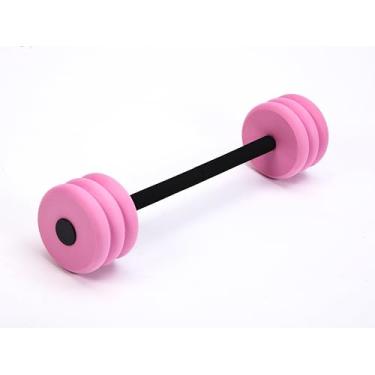 Imagem de Soulchen Halteres longos para exercícios aquáticos, pesos aquáticos, halteres para piscina aquática, com espuma vinílica acetinada de alta densidade para natação e exercícios aeróbicos aquáticos (rosa