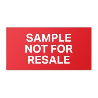 Imagem de Amostra de 5 x 2,5 cm – Não serve para adesivos de revenda (vermelho/branco, 600 etiquetas) – Etiquetas adesivas para inventário, itens de amostra, exibição de varejo ou produtos de demonstração