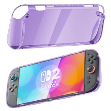 Imagem de Protective Case for Nintendo Switch 2，Slim Soft TPU Dockable Cover Protective Case for NS2 Console and Grip Joy-Con (Purple)