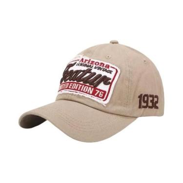 Imagem de Boné de Beisebol Unissex de Algodão - Bordado com Letras - Estilo Hip 