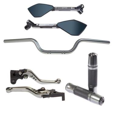 Imagem de Kit Guidão Original Manopla Jupiter TM2 Manete Cb250f - Stark Race, Ti