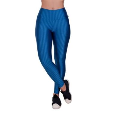 Imagem de Calça Legging 3D Cirrê Roupa de Academia Cintura Alta - c4 LAURA - TER