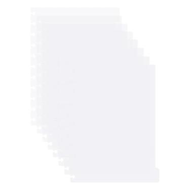 Imagem de Kit Divisorias 8 Abas Caderno Discos G 11 Furos Transparente - Best