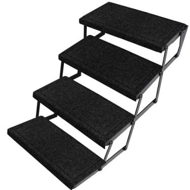 Imagem de OKBA Capas para degraus para trailers, 58 cm de largura para escadas profundas de 20 a 28 cm - pacote com 4 capas pretas para escadas para trailers para manter o trailer limpo