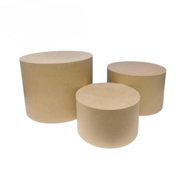 Imagem de Cilindros Decorativos em MDF Premium– Ideal para Festa de Aniversário, Batizado e Casamento(TRIO DE PALCOS ALTOS)