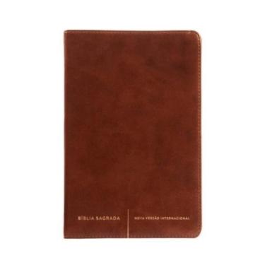 Imagem de Bíblia Sagrada Slim Nvi, Luxo, Capa Marrom, Couro-Soft