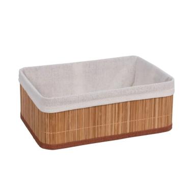 Imagem de Cesto Organizador Retangular De Bambu Natural - Jolitex MEK - M