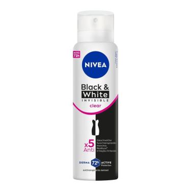 Imagem de Desodorante Antitranspirante Aerosol Nivea Invisible Black & White Clear 150ml