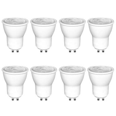 Imagem de Kit 8 Lampada Led 3W Branco Quente Mini Dicroica Mr11 Gu10
