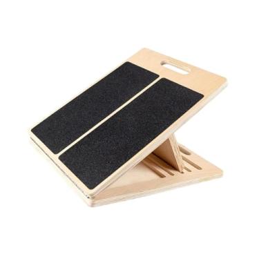 Imagem de menolana Placa inclinada de madeira, placa inclinada agachamento de cunha Ajuste de ângulo ajustável Manter para o exercício de fitness muscle pilates pilates