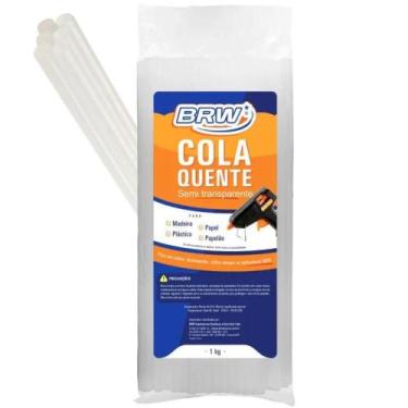 Imagem de Bastão De Cola Quente Semi Transparente Médio Brw 1kg