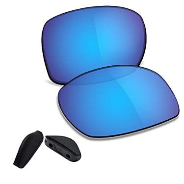 Imagem de Protetor de nariz/lente Truhell mais de 20 opções para óculos de sol OOO9297 da Oakley., Black Nose Pad + Ocean Blue - Polarized, She's Unstoppable