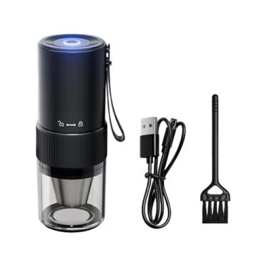 Imagem de ＫＬＫＣＭＳ Moedor de grãos de café com ajuste ajustável, profissional, USB, moinho de café removível para camping, escritório, viagem, presente