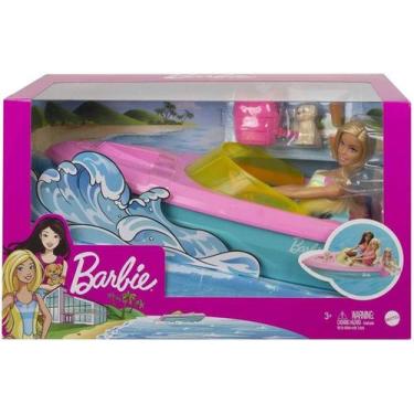 Imagem de Brinquedo Barco Lancha Da Barbie E Pet Cachorrinho Mattel Grg30
