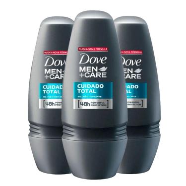 Imagem de Kit Desodorante Roll On Dove Men Clean Comfort 50ml - 3 unidades