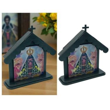 Imagem de Capela Nossa Senhora Aparecida Igreja Madeira 14 cm - FORNECEDOR 15