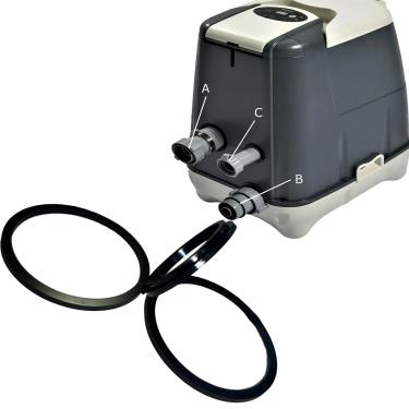 Imagem de JZSMY 3 peças para Lay Z Spa Lazy Spa Hydrojet Pro Conjunto de vedação de borracha A/B e C Vedações de acoplamento conector selos A B e C Kit de substituição completo