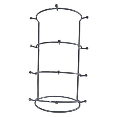 Imagem de oshhni Suporte de exibição de, organizador de acessórios de cabelo para mulheres e meninas, prateleira de armazenamento para lojas, shopping centers, Preto de 4 Camadas
