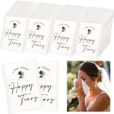 Imagem de Lenços Happy Tears DORIS HOME para casamento, 48 peças, 3 camadas