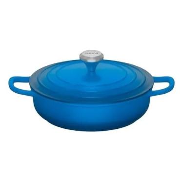 Imagem de Caçarola Antiaderente Nanocerâmico 26cm 3,4l Fogão E Forno(Azul)