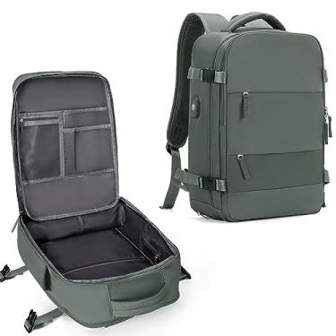 Imagem de Mochila de viagem coowoz unissex, grande, mala de mão, mochila para trilha, Verde oliva, Large-L