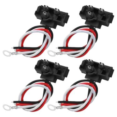 Imagem de UOIENRT Ângulo reto 3 fios Pigtail 4 peças, conector de luz de reboque de 3 pinos, parada de reboque de caminhão, plugue de luz de freio traseiro