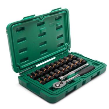 Imagem de Jogo de Soquete Extrator Bolt Biter 23 Peças 1/4-3/8 - ST09138 - SATA