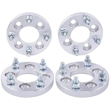Imagem de DCVAMOUS Adaptadores De Rodas 4 Peças 4X100 Para 4X4,5 Com 20 Mm Espessura E Pinos 12X1,5, Compatíveis Honda T-Oyota 5 Lug 4X114,3 Accord Civic Crx Corolla Yaris Echo (Aro No Veículo)